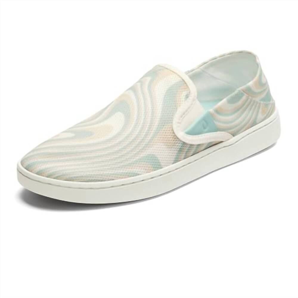 NEW OLUKAI women's pehuea casual shoe in white swirl